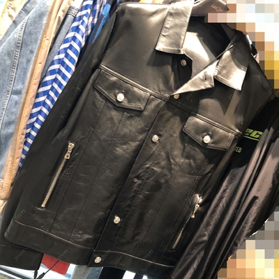 商場品牌-皮衣-【實(shí)拍】微潮皮衣
